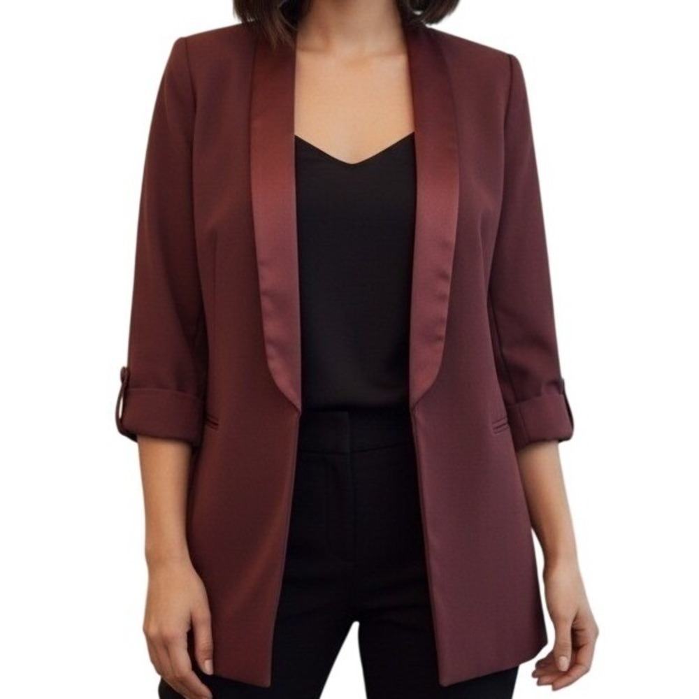 Lauren Conrad Blazer Size‎ 4 Neutral Brown Fitted Career Business Professional